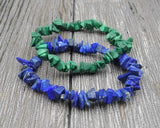 Malachite Lapis Lazuli Stone Chips Bracelet
