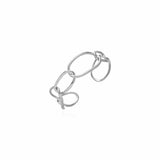 Hollowed Out Metal Bracelet Women's Silver Adjustable Temperament Bracelet