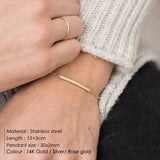 SINIBI Stainless Steel Bracelets for Women Adjustable Chain Charm Bracelets