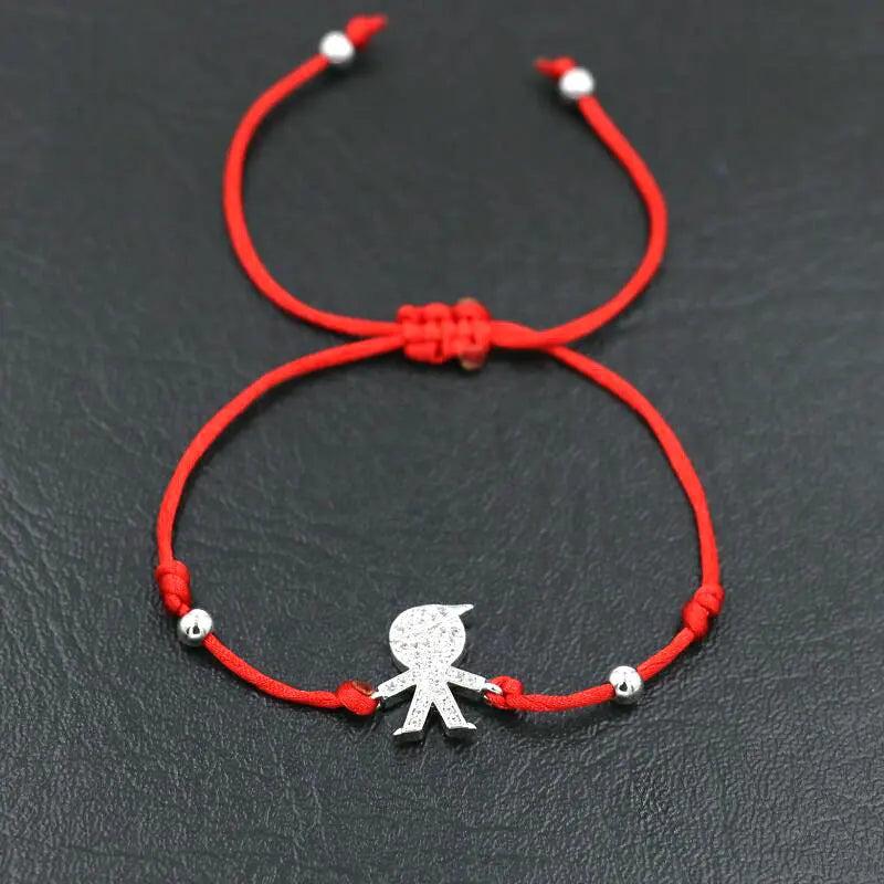 Micro CZ Lucky Bracelet Red Thread Rope String Couple