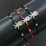 Micro CZ Lucky Bracelet Red Thread Rope String Couple