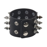 Leather Wristband Bracelet Cuff Goth Gothic Punk Bracelets Spikes Rivet Stud Ban