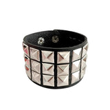 Leather Wristband Bracelet Cuff Goth Gothic Punk Bracelets Spikes Rivet Stud Ban