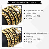 Men's Stainless Steel Silver Chain Bracelet 7mm KBM218