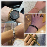 Men's Stainless Steel Silver Chain Bracelet 7mm KBM218