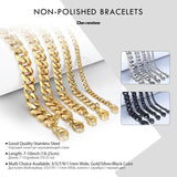 Men's Stainless Steel Silver Chain Bracelet 7mm KBM218