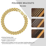 Men's Stainless Steel Silver Chain Bracelet 7mm KBM218