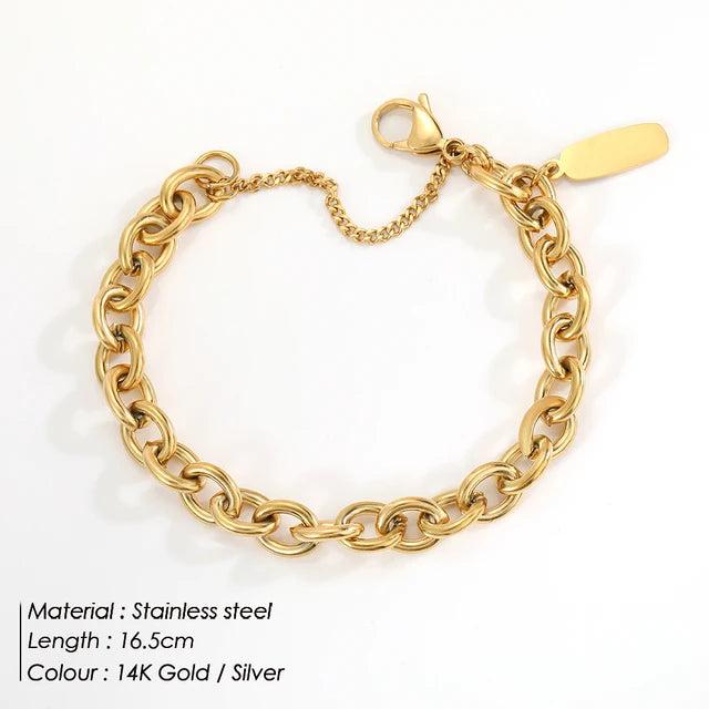 316L Stainless Steel Chain Bracelet Punk Bracelets Wholesale