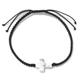 Turquoise Cross Bracelet, Adjustable Bangle, Yoga Jewelry