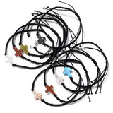Turquoise Cross Bracelet, Adjustable Bangle, Yoga Jewelry