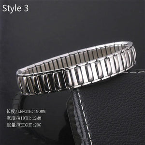 Stainless Steel Splice Veins Chain Italian Charms Bracelet Couple Jewelry