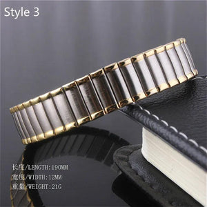 Stainless Steel Bracelet Link Chain Style Italian Charms Elasticity Bracelet