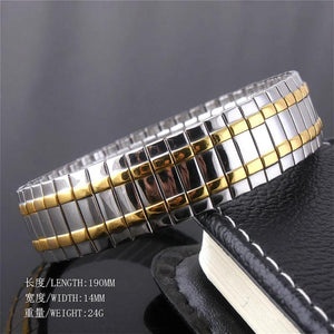 Stainless Steel Bracelet Link Chain Style Italian Charms Elasticity Bracelet