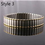 Stainless Steel Bracelet Link Chain Style Italian Charms Elasticity Bracelet