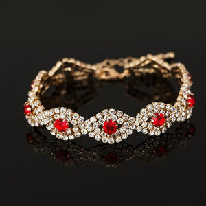 Charming Bride Wedding Crystal Bracelet Rhinestone Chain Jewelry for Women