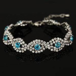 Charming Bride Wedding Crystal Bracelet Rhinestone Chain Jewelry for Women