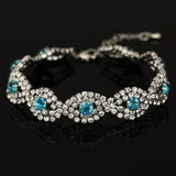 Charming Bride Wedding Crystal Bracelet Rhinestone Chain Jewelry for Women