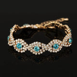 Charming Bride Wedding Crystal Bracelet Rhinestone Chain Jewelry for Women