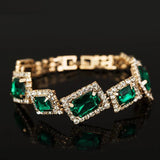Charming Bride Wedding Crystal Bracelet Rhinestone Chain Jewelry for Women