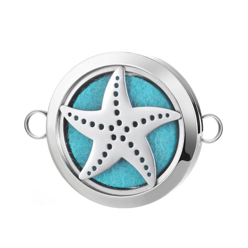30mm Stainless Steel Aromatherapy Diffuser Locket Pendant Bracelet