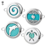 30mm Stainless Steel Aromatherapy Diffuser Locket Pendant Bracelet