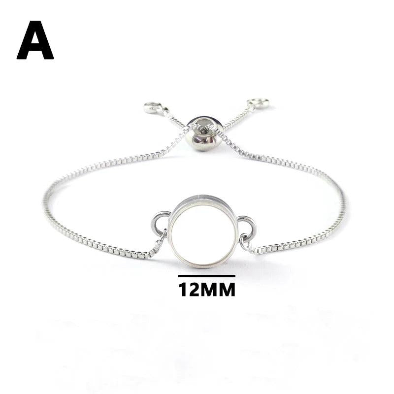 9 Styles Empty Vial Glass Screw Cap Bracelets