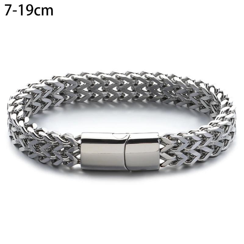 Rhinestone Bracelet Cuban Link Silver Jewelry Bracelet