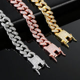 Rhinestone Bracelet Cuban Link Silver Jewelry Bracelet