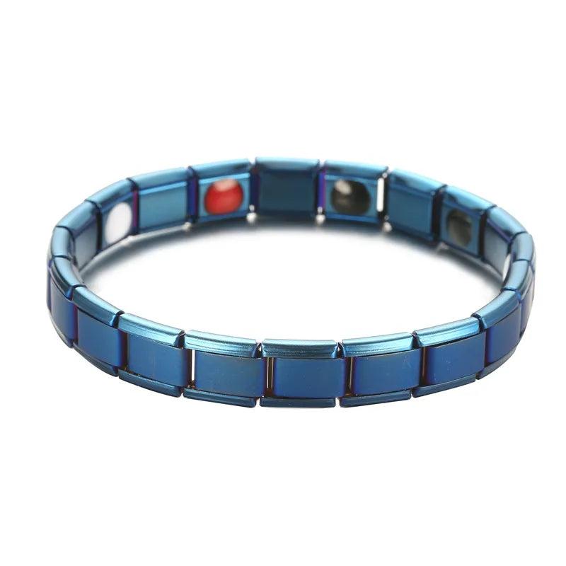 Stainless Steel Tourmaline Magnetic Bracelet Bio Health Care Bangle
