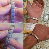 Stainless Steel Tourmaline Magnetic Bracelet Bio Health Care Bangle