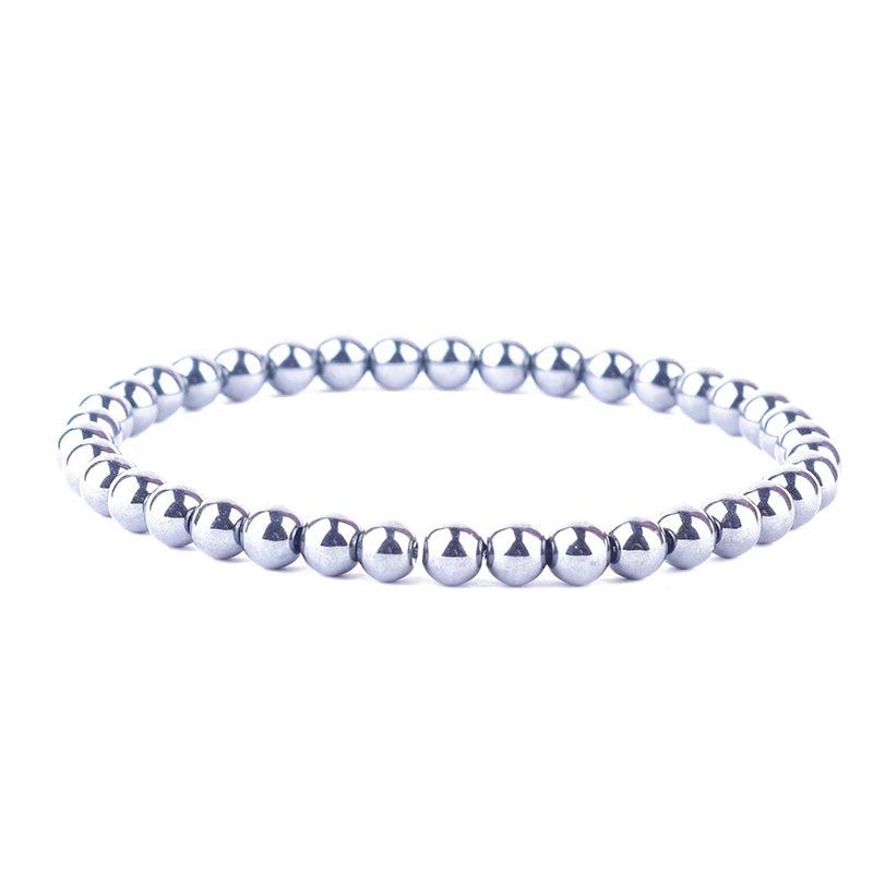Weight Loss Magnetic Therapy Bracelet Women Hematite Beads Stretch