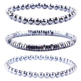 Weight Loss Magnetic Therapy Bracelet Women Hematite Beads Stretch