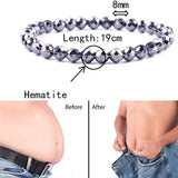 Weight Loss Magnetic Therapy Bracelet Women Hematite Beads Stretch