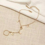 Butterfly Star Moon Pendant Bracelet for Women