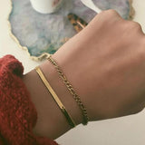 Flat Snake Chain Bracelets for Women, Stainless Steel Wristband Gift