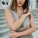Flat Snake Chain Bracelets for Women, Stainless Steel Wristband Gift