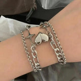 Heart Magnetic Couple Bracelets Set Love Attraction Pendant