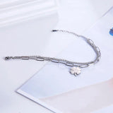 Cooltime Stainless Steel Four Leaf Clover Women's Bracelet