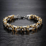 Byzantium Stainless Steel Bracelet with Cuba Chain Charm