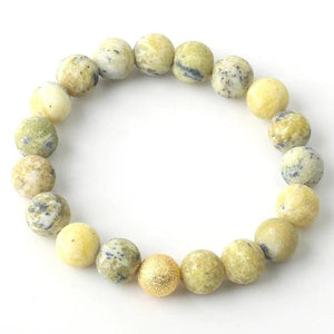 Matte Amazonite Round Beads Couple Bracelet