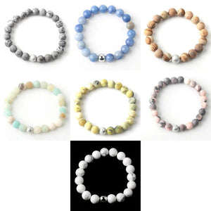 Matte Amazonite Round Beads Couple Bracelet