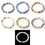 Matte Amazonite Round Beads Couple Bracelet