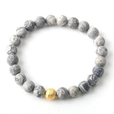 Matte Amazonite Round Beads Couple Bracelet