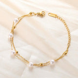 Freshwater Pearl Bracelet Crystal Jewelry for Women