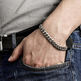Stainless Steel Men's Cuban Link Chain Bracelet