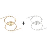 Heart Bracelets Set BFF Friendship Jewelry Gift