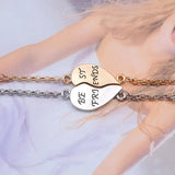 Heart Bracelets Set BFF Friendship Jewelry Gift
