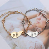 Heart Bracelets Set BFF Friendship Jewelry Gift