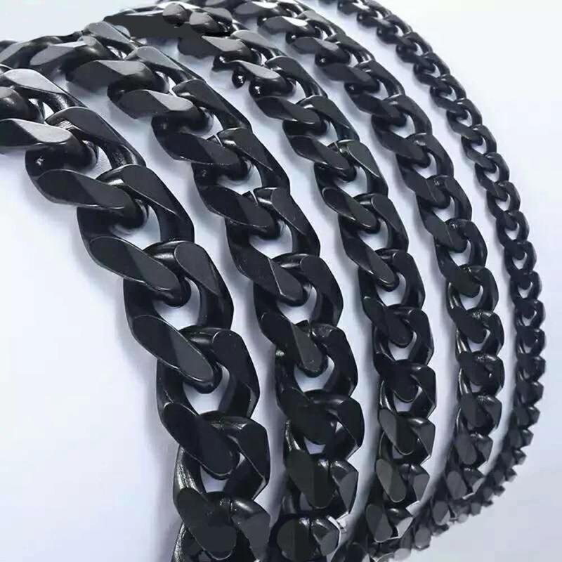 Stainless Steel Silver Plated Thick Bracelet Cuban Link Hand Chain