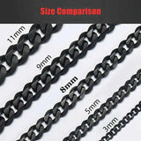 Men Thick Cuban Link Bracelet Stainless Steel Silver Plated